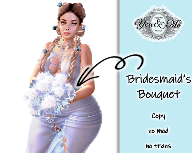 {Y&M Designs} Bouquet Winter Dove Bridesmaid add