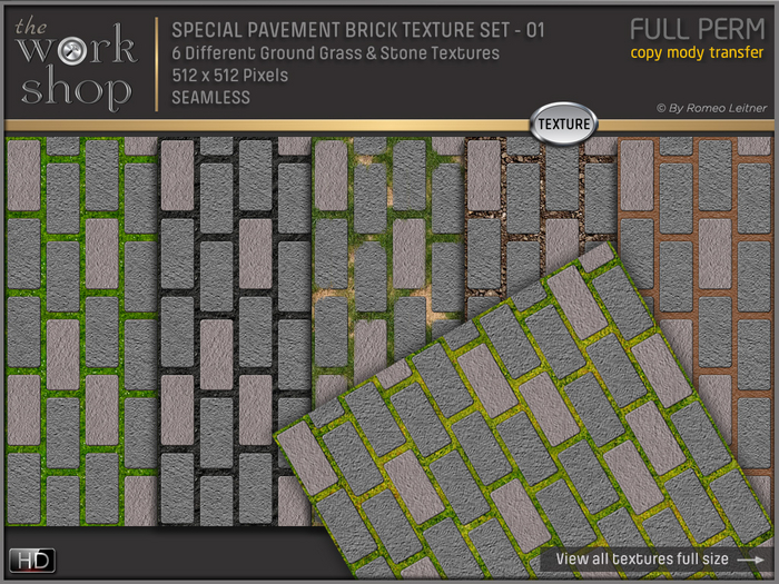 SPECIAL PAVEMENT BRICK TEXTURE SET - 01