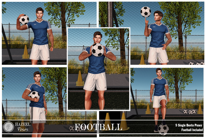 .::Hazeel::. Football ~ Bento Pose Pack {Male}