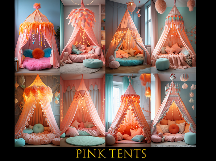 SATO - Pink Tents Blogger backdrop Textures