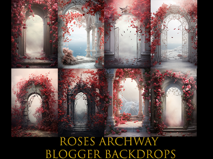SATO - Roses Archway Blogger backdrop Textures