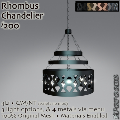 % Rhombus Chandelier *MESH*