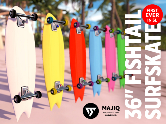 MAJIQ 36" Fishtail Surfskate