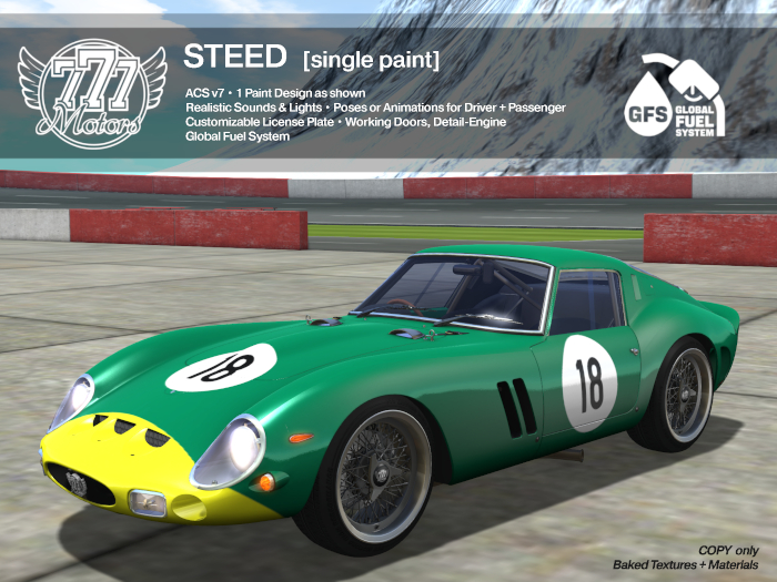 [777] Steed - Racing Green 18 (Add)