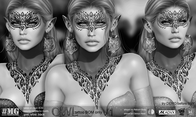 #MG - Owl - Tattoo V1 (BOM) DEMO