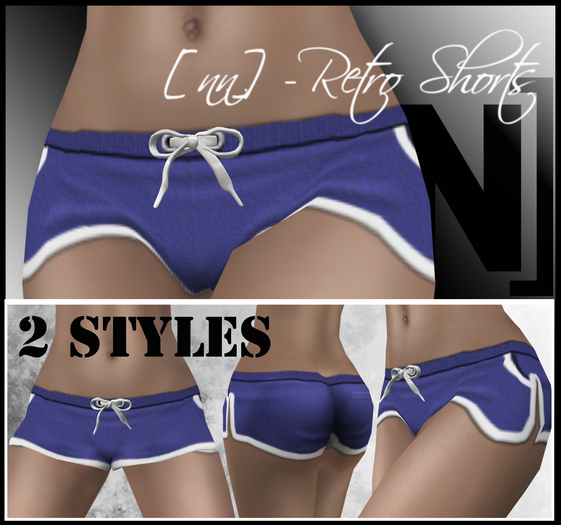 [nn] -Retro Shorts -blue/white