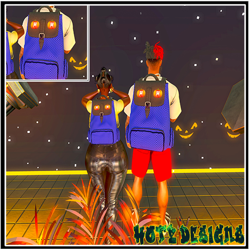 HD - Blue Halloween Backpack