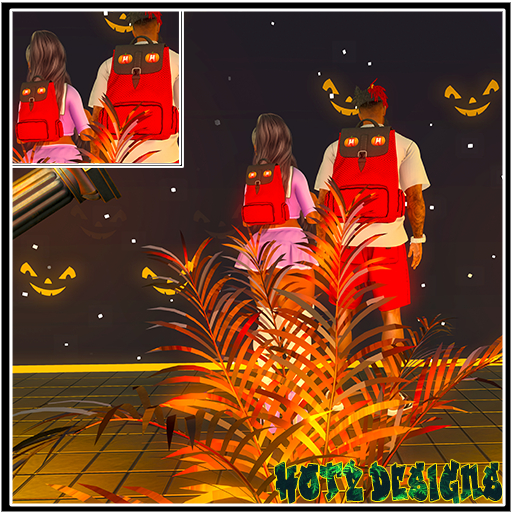 HD -Red Halloween Backpack