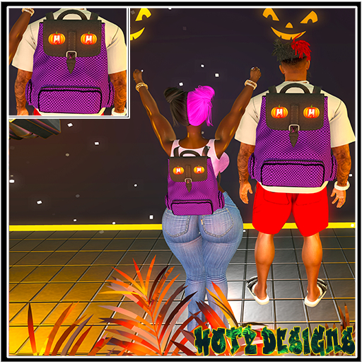 HD - Purple Halloween Backpack