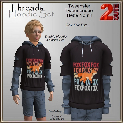 Threads Hoodie Set [2cute] Fox Fox Fox...