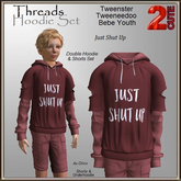 Threads Hoodie Set [2cute] Just Shut Up