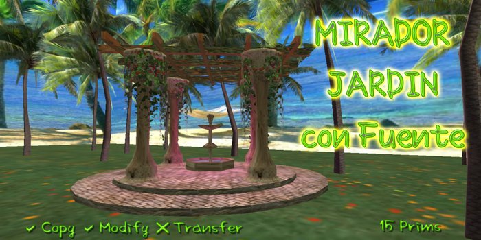 MIRADOR JARDIN CON FUENTE