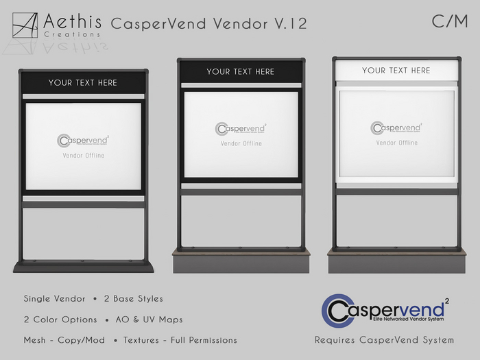 [AC] CasperVend Vendor V.12 - Single Rectangle