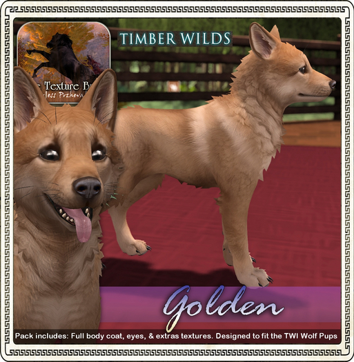 TWI TWBM Wolf Pup - Texture Barn: Golden