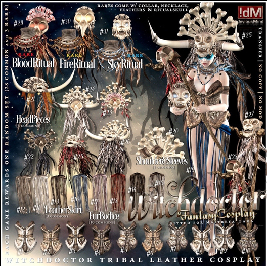 29 !dM Witchdoctor **BLOOD** Accessories (BOX LARA) RARE