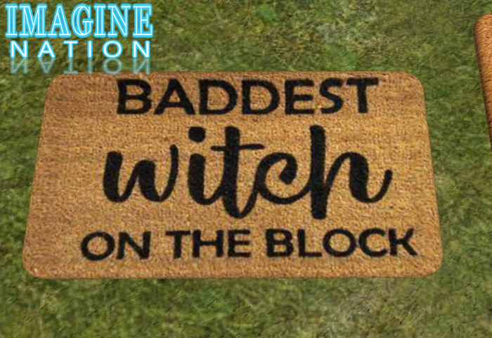 Imagine Welcome Mat Baddest Witch