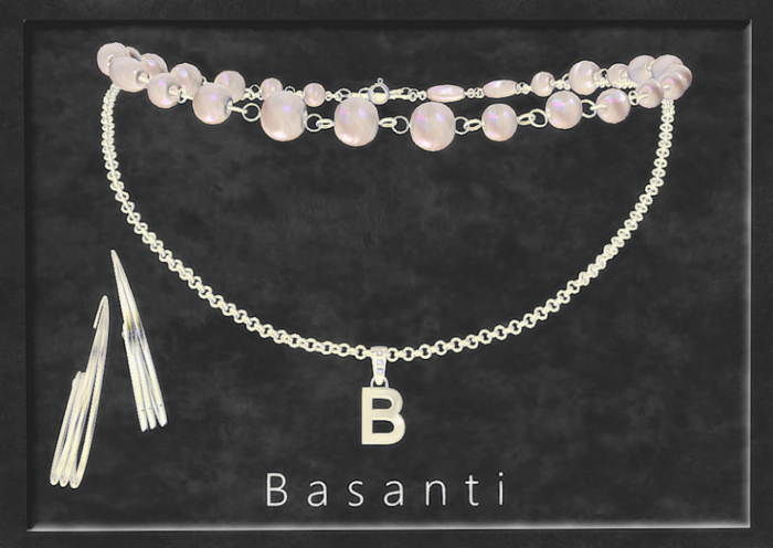 :::Me::: Initial Necklace Set ~ B ~ Basanti