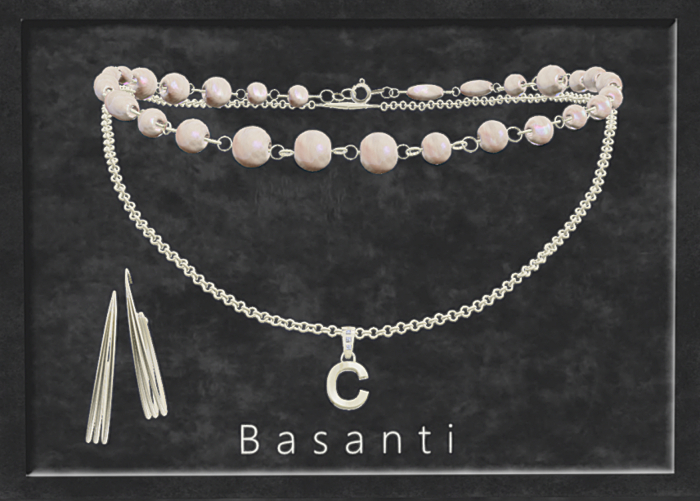 :::Me::: Initial Necklace Set ~ C ~ Basanti