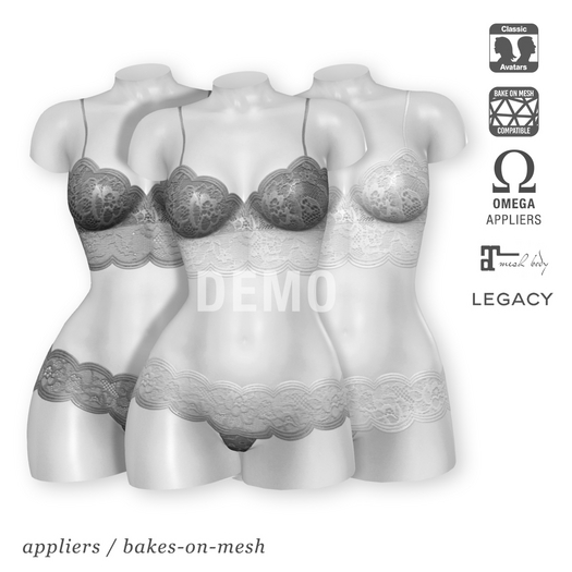 DEMO "Annika" BOM lingerie set | Bakes-on-Mesh | Omega applier | Maitreya applier | Legacy applier