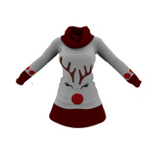 DTC - Rudolph long neck dress - Red - Maitreya