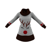 DTC- Rudolph long neck dress - Brown - Maitreya