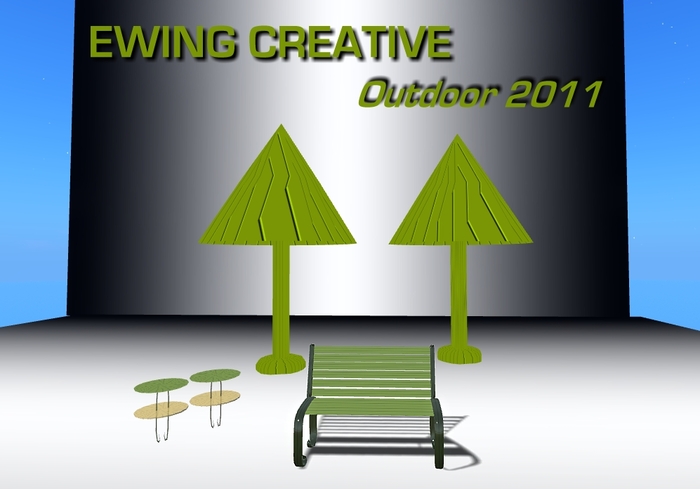 EWING CREATIVE Outdoor 2011 - Framed Bench (lime green)