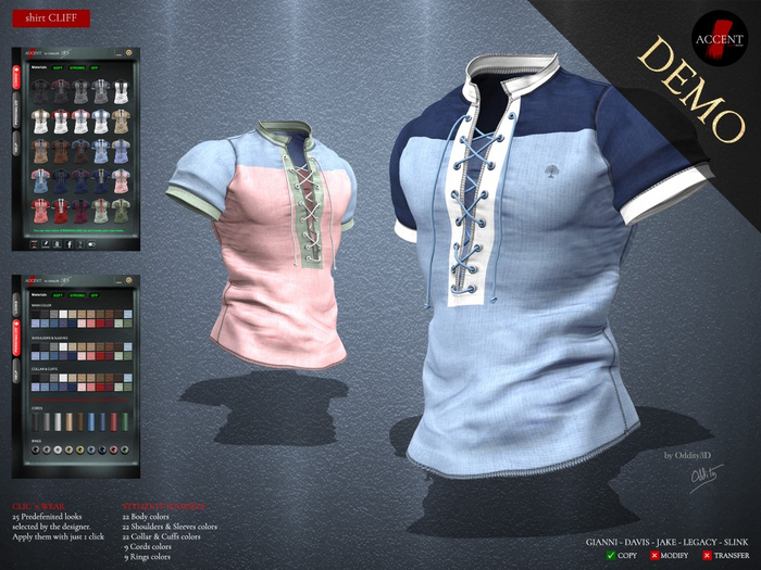 Accent - T-Shirt -Cliff-  DEMOs