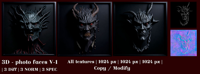 3D - photo faces V-1
