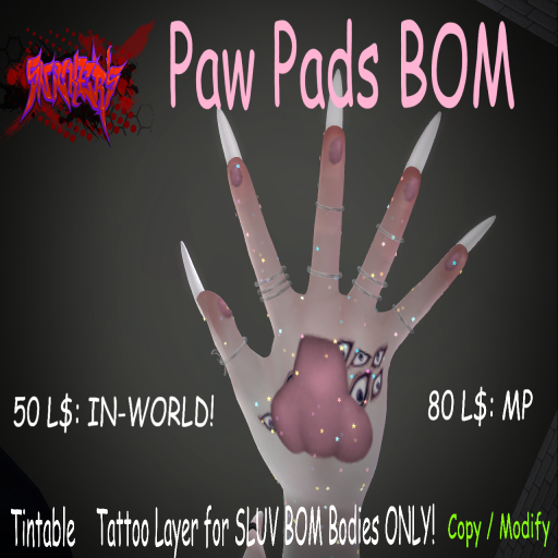 Snickers' Paw BOM (Updated)