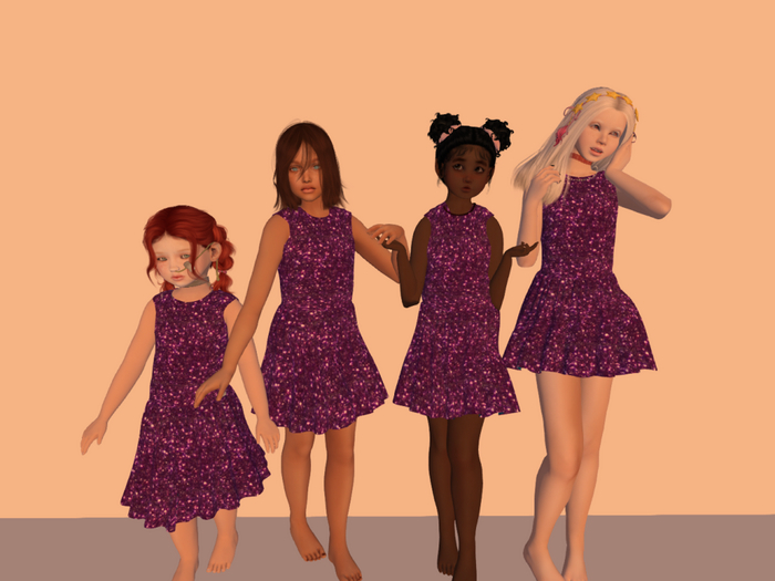 *SS* Match-Me Purple Glitter MIDDLES