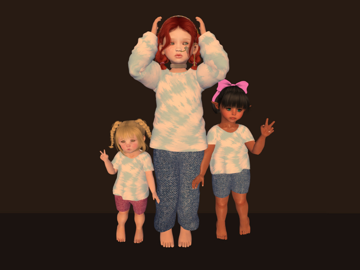 *SS* Blue Tie-Dye Set TODDLEEDOO