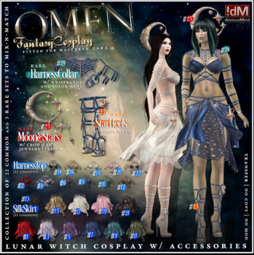 25 !dM Omen **MOON&STARS** (LARA BOX) RARE