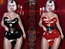 Fatpack Special ,Babs, Cinched Waist Corset Dress,Latex,Pvc, 70 + Colors