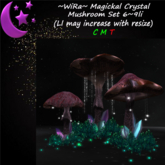 ~WiRa~ Magickal Crystal Mushroom Set (Boxed)