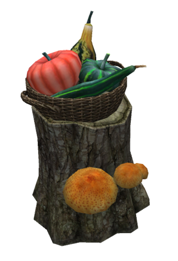 Tree stump &  Pumpkins (BOX)