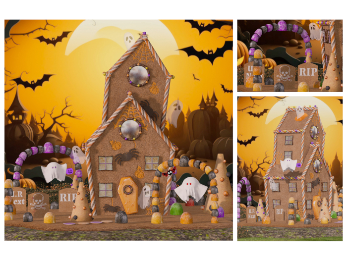 Halloween Gingerbread House set 