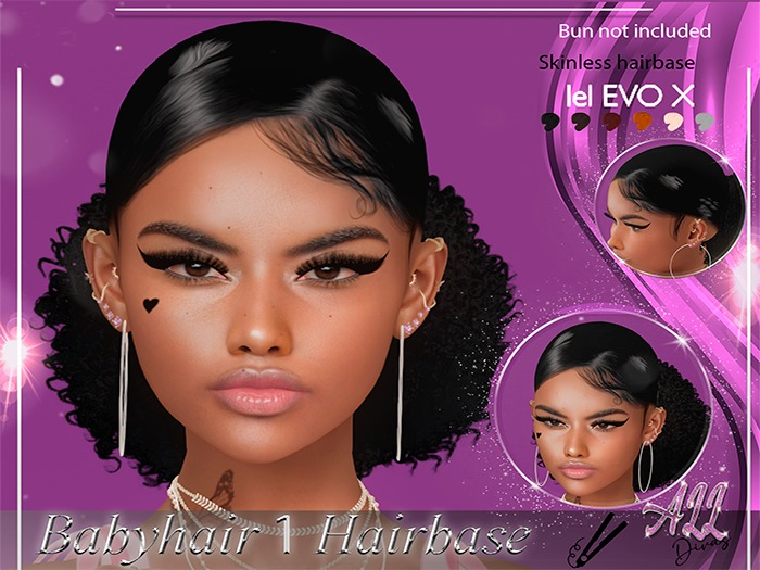 [All Divas] Babyhair 1 hairbase EVOX