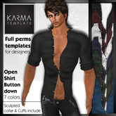 Karma Template - TGA - Open Shirt Button down 7 colors Full Permissions