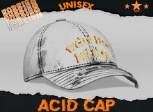 Bleach Stain Graphic Cap -White