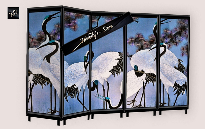 M's - Partition -  Cranes Birds 