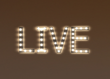 [Px] "LIVE" Illuminated Light Bulbs Sign