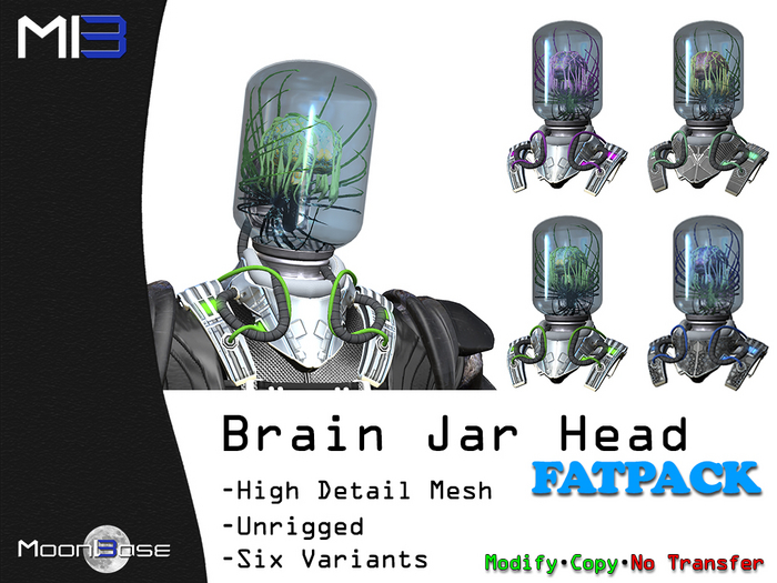 [MB3] Brain Jar Avatar Head - FATPACK