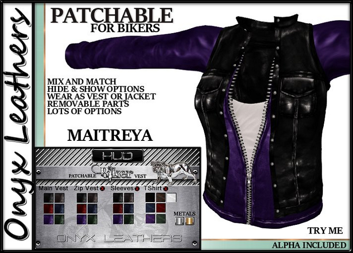 LARA Patchable Biker Jacket and Vest - Fatpack