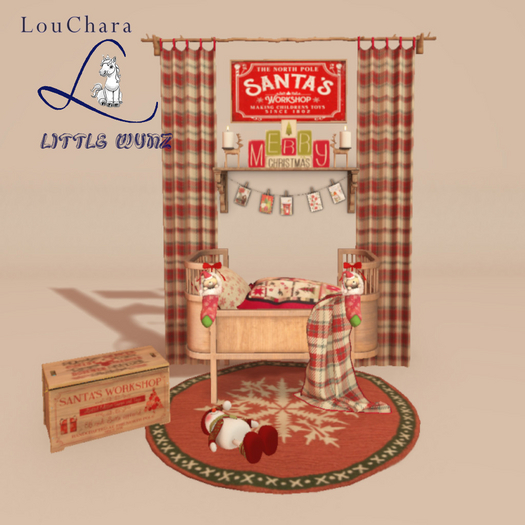 LouChara Little Wunz Dreaming of Santa Bedroom 