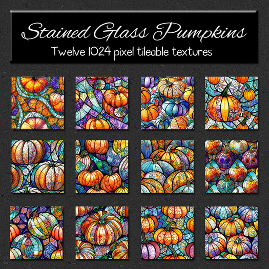 *Wallflowers* Stained Glass Pumpkins