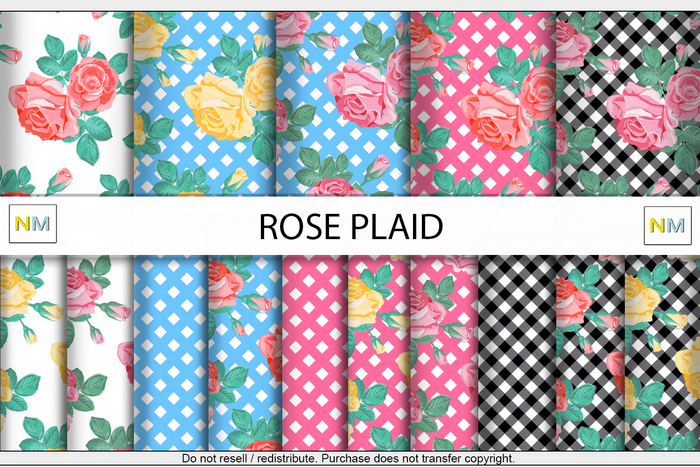 Rose Plaid Textures