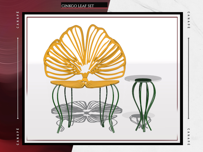 [Canape] Ginkgo Leaf Set Yellow