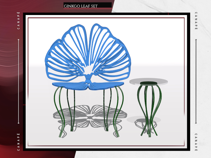[Canape] Ginkgo Leaf Set Turquoise