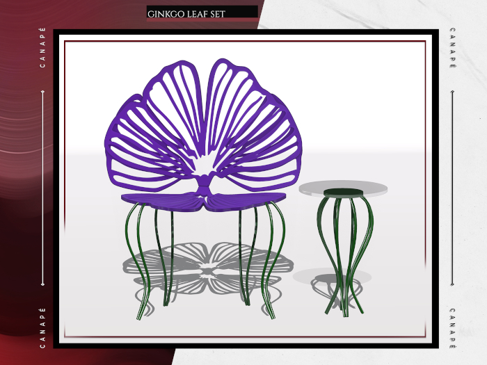 [Canape] Ginkgo Leaf Set Purple