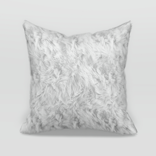 Pomegranate Pastel Fur Pillow - Milk